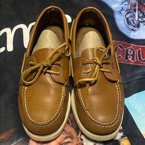 Men's Brown Leather Boat Shoes